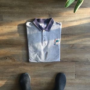 Miami Dolphins Collar Shirt Size L